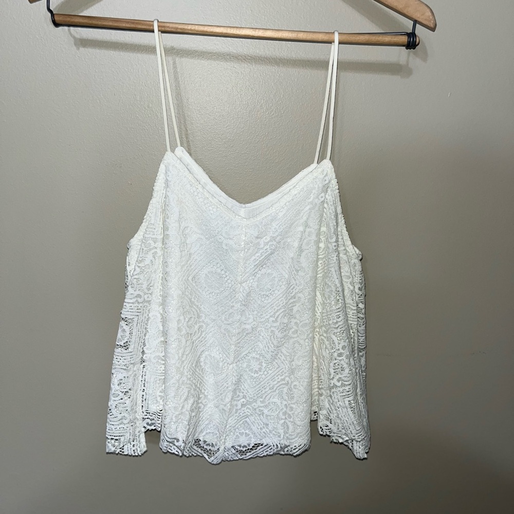 AE - White Lace Spaghetti Strap Top